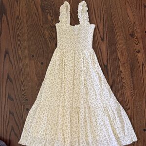 Lucy Paris Cream Floral Midi Dress